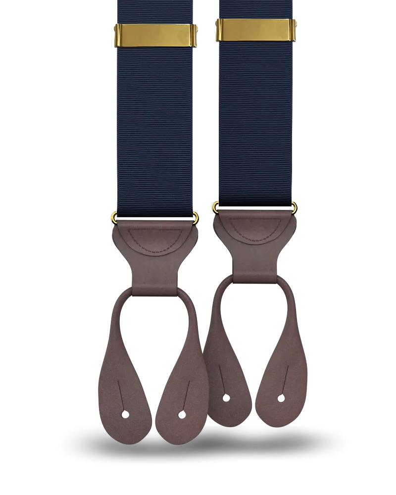 Navy Grosgrain Suspenders