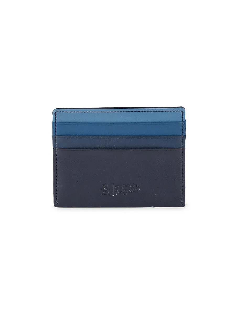 Original Penguin Men's Ombre Card Case in Navy Blue