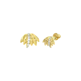 Palm mini hoop earrings
