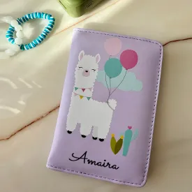 Passport Cover   Luggage Tag - Llama