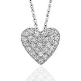Pave Diamond Heart Pendant E.1181
