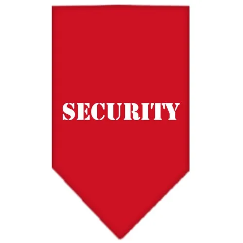 Pet and Dog Bandana Screen Printed, "Security"
