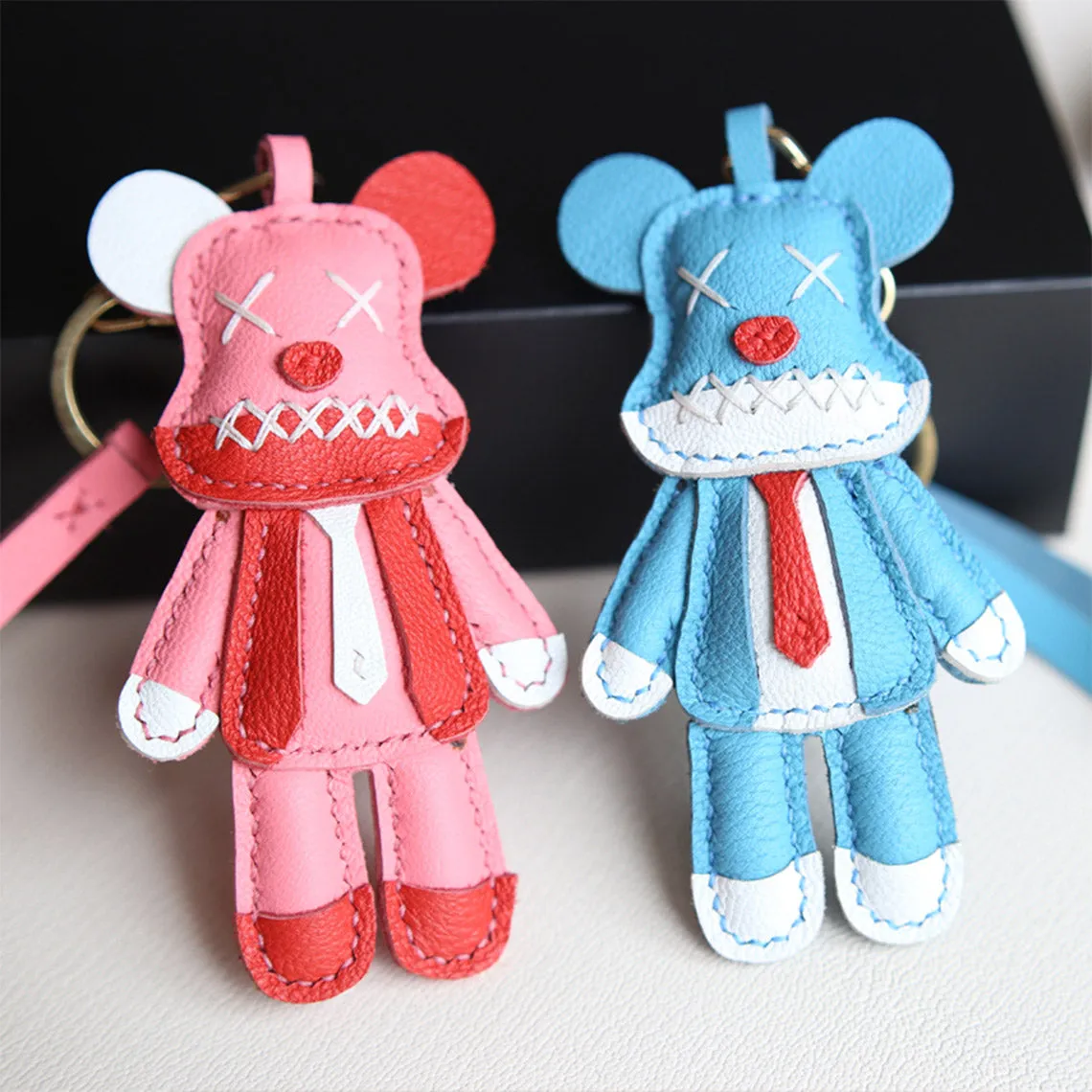 POPSEWING® Leather Violent Bear Keychain Charm DIY Kit