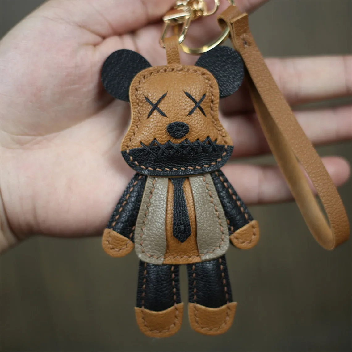 POPSEWING® Leather Violent Bear Keychain Charm DIY Kit