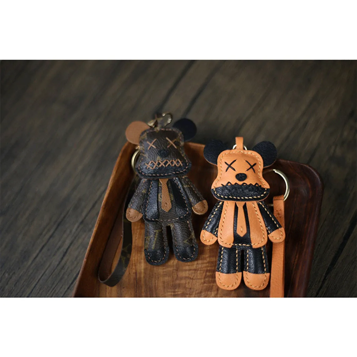 POPSEWING® Leather Violent Bear Keychain Charm DIY Kit