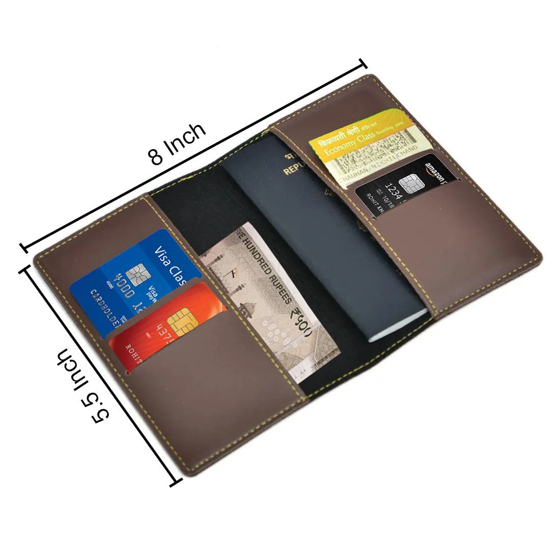 PU Leather Customized Travel Wallet Passport Holder for Men - Star