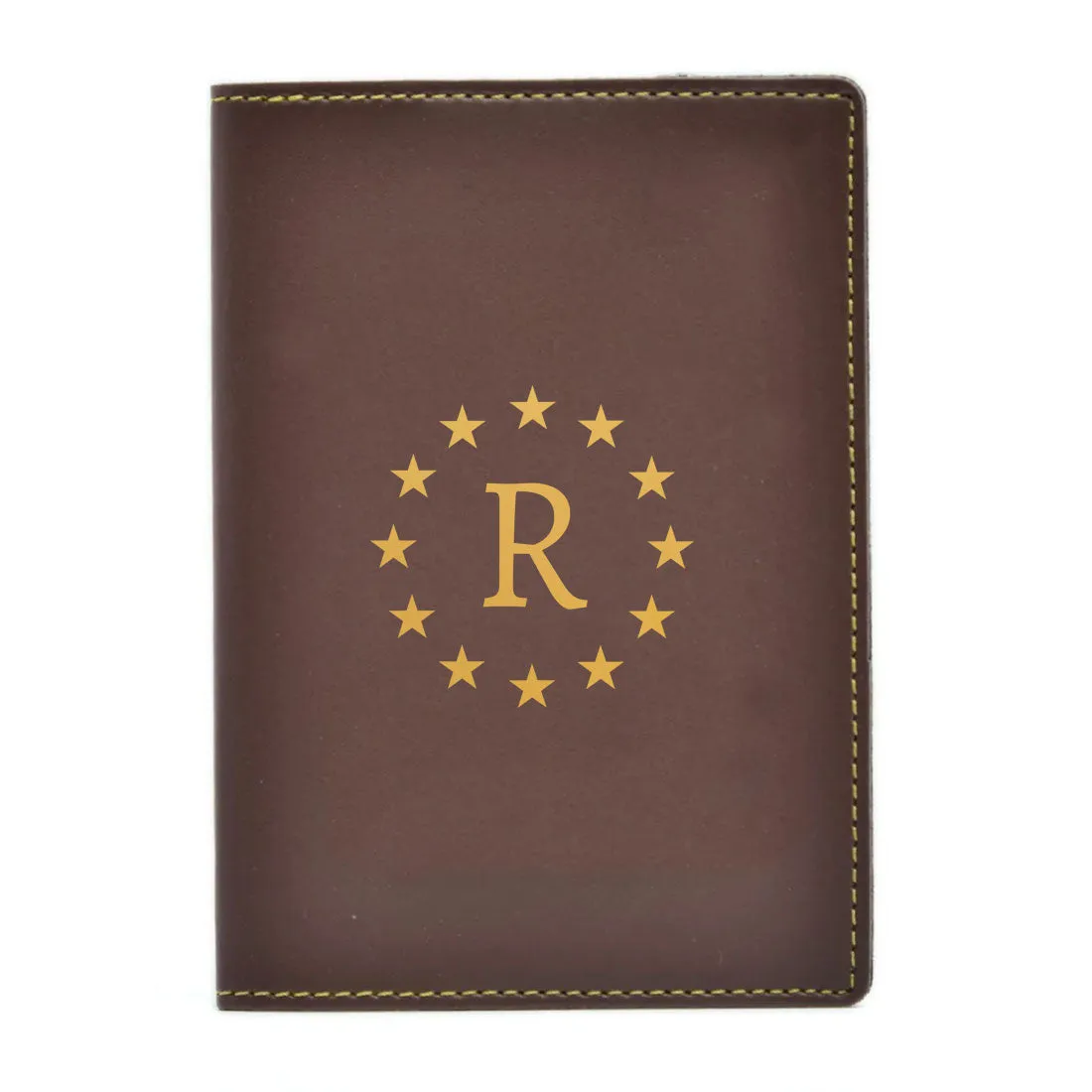 PU Leather Customized Travel Wallet Passport Holder for Men - Star
