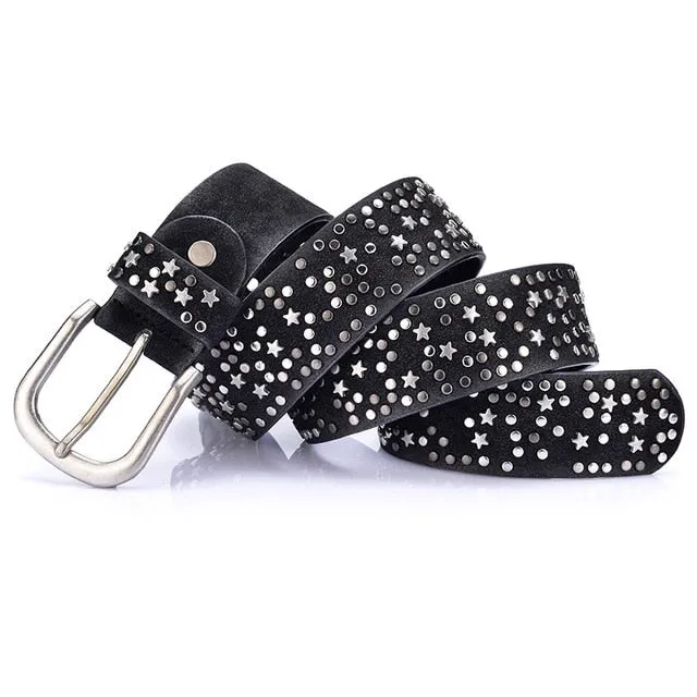 Punk Rock Style Metal Buckle Rivet Belts