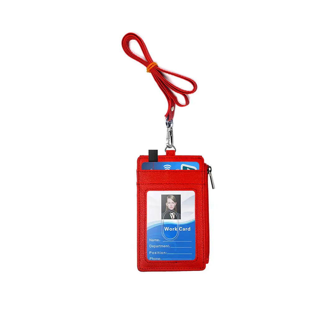 RFID PU Leather ID Card Holder