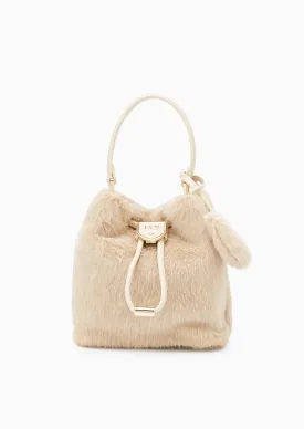 Rosalie Bucket (Fur) Bag Beige