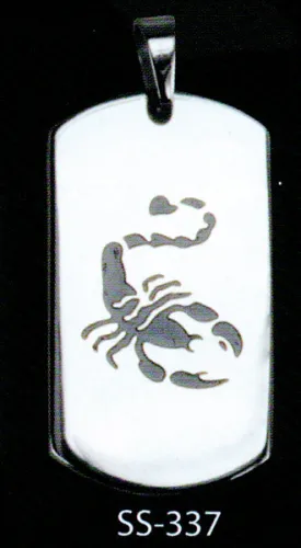 Scorpion Dog Tag Pendant