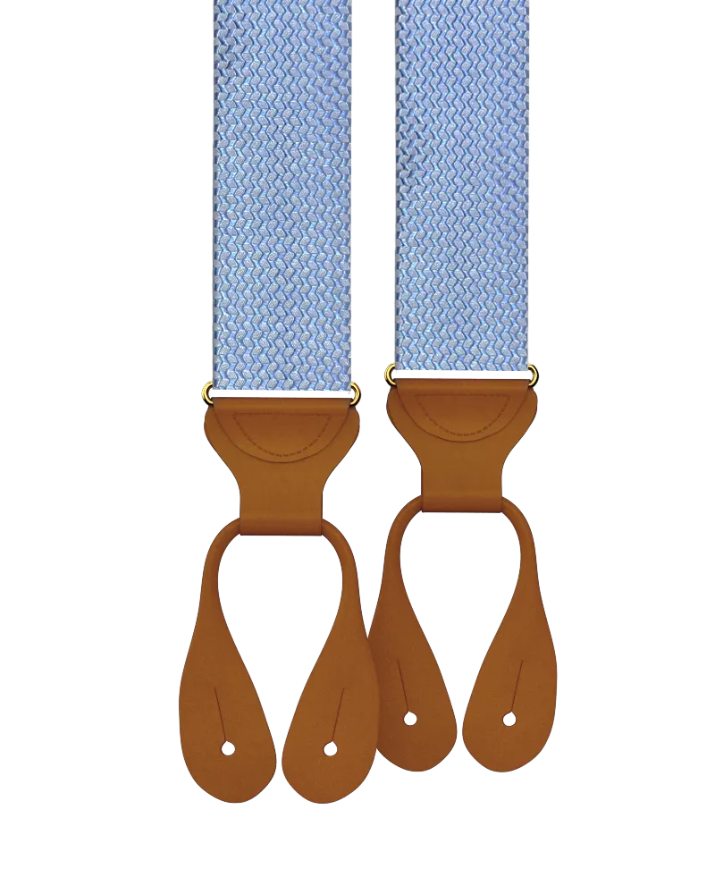 Skywood Silk Suspenders - Light Blue