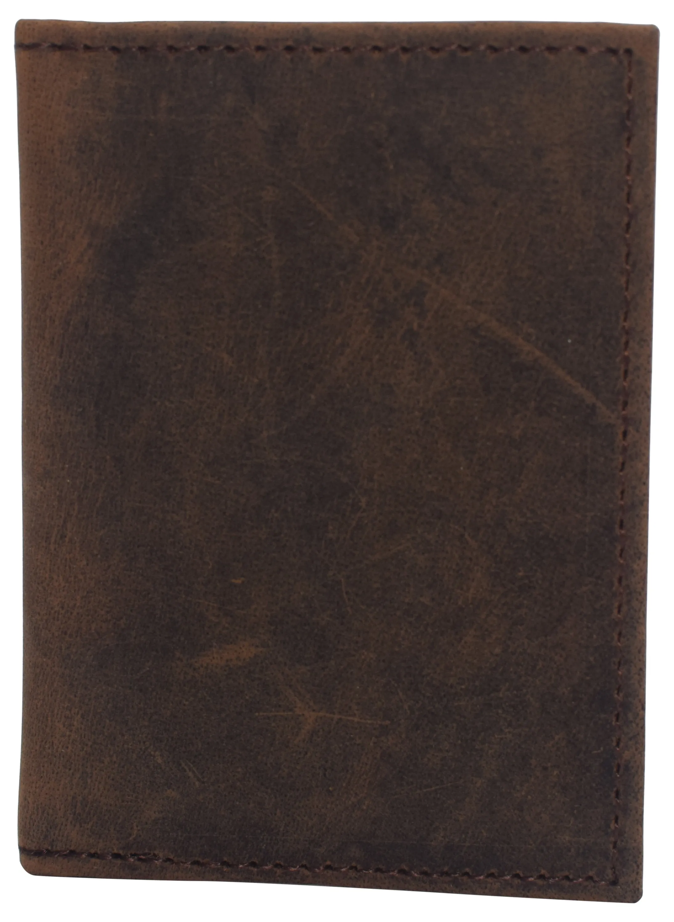 Slim Thin Genuine Leather 2 ID Window Mini Wallet Holder Bifold Driver's License Safe