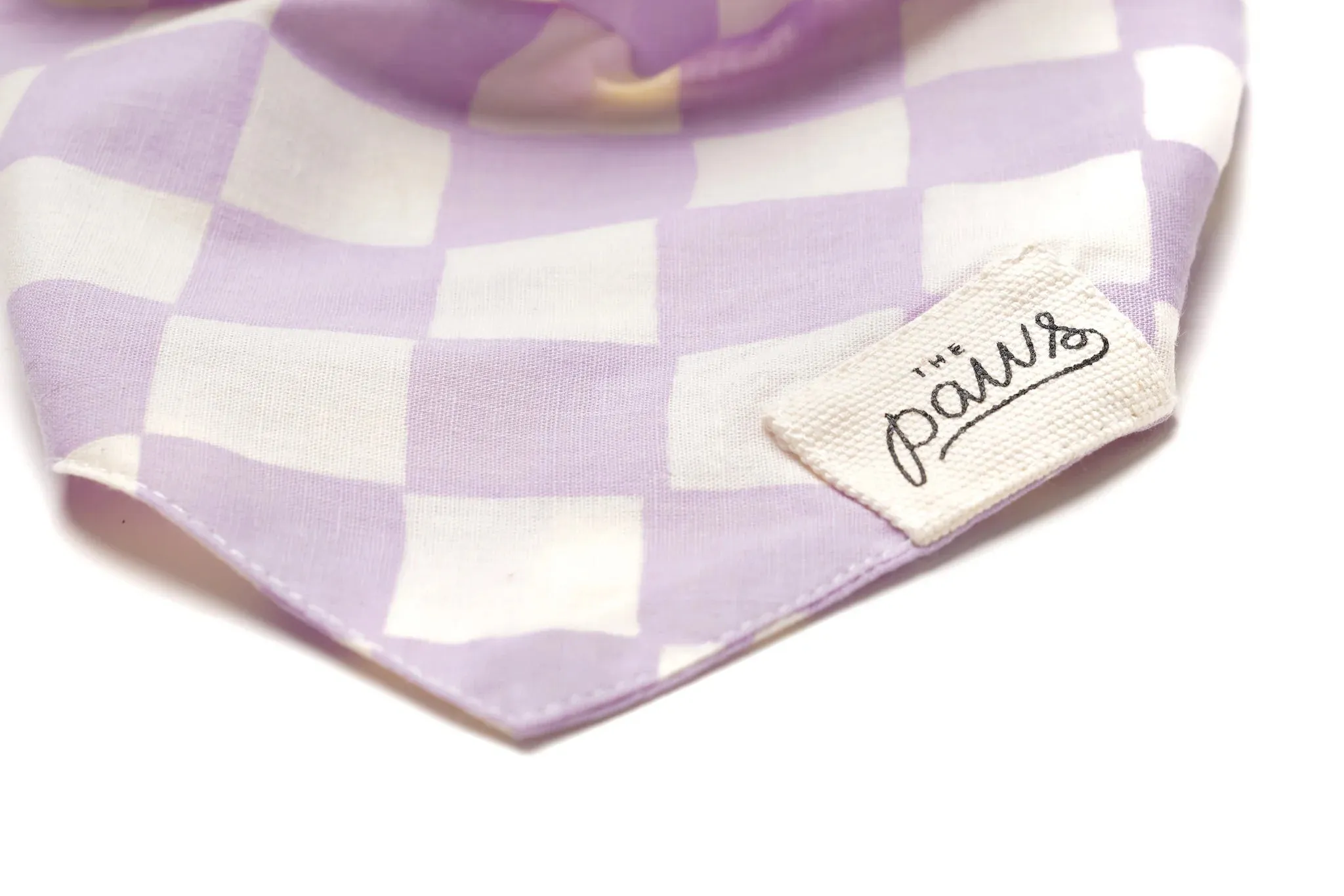 The Paws Bandana - Bishop (Lilac Checkers)