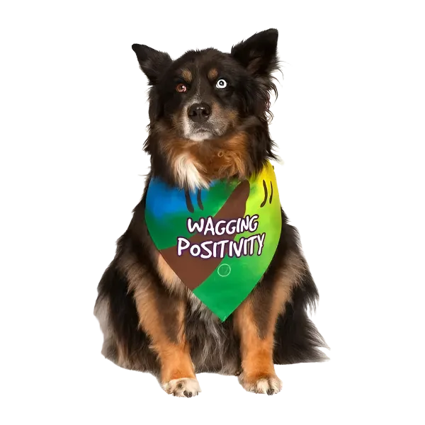Wagging Positivity Dog Bandana by Dog Fashion Living