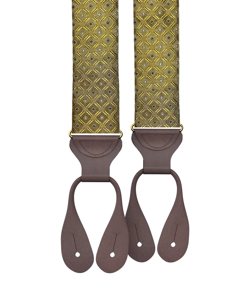 Yates Gold Silk Suspenders